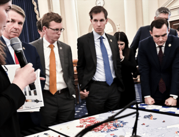 | Lawmakers in a new House select committee on China gather for a tabletop Taiwan war game exercise April 19 2023 in Washington Ellen Knickmeyer | AP | MR Online