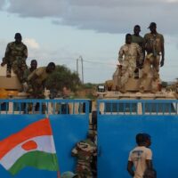 | Thousands of people gather in front of a French military base demanding the French soldiers to leave the country in the capital Niamey on September 3 2023 Photo Balima BoureimaAnadolu Agency via Getty Images | MR Online