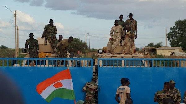 | Thousands of people gather in front of a French military base demanding the French soldiers to leave the country in the capital Niamey on September 3 2023 Photo Balima BoureimaAnadolu Agency via Getty Images | MR Online