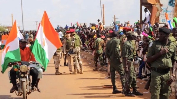 | Anti French protesters rally in support of the Nigers military government on August 28 in Niamey Photo Issifou Djibo EPA TASS | MR Online