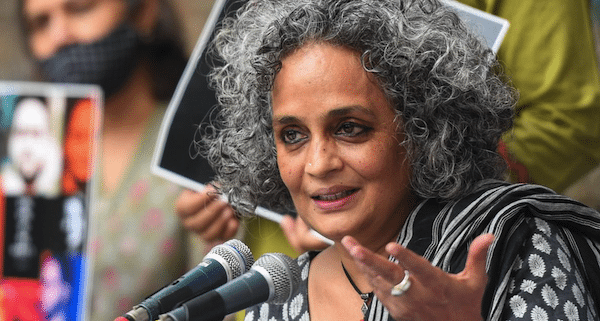 MR Online | Arundhati Roy at a press conference in 2020 | Prakash Singh AFP | MR Online