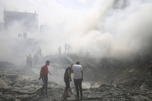 | Palestinians look for survivors after an Israeli airstrike in Rafah refugee camp in the southern Gaza Strip on October 12th 2023 | MR Online