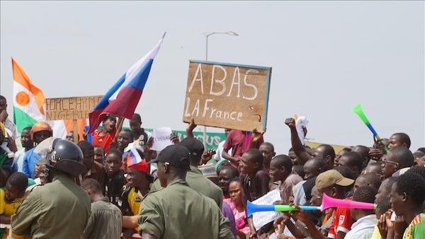 | Supporters of the military administration in Niger storm French military air base as they demand French soldiers to leave the country in Niamey Niger on August 27 2023 Balima Boureima Anadolu Agency | MR Online