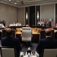 A joint meeting of the US and five Arab foreign ministers took place in Amman on November 4, 2023 to discuss the Palestine question