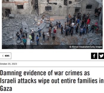 | Amnesty International 102023 has documented unlawful Israeli attacks including indiscriminate attacks which caused mass civilian casualties and must be investigated as war crimes | MR Online