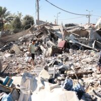 Israel’s targeting of Nuseirat refugee camp on 15 November caused huge damage. Bashar Taleb APA images