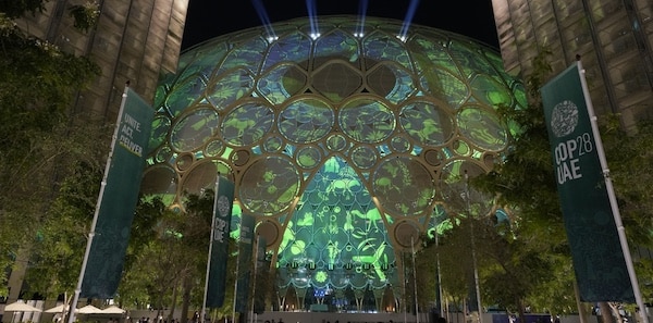 | Lights shine from Al Wasl Dome at Expo City at the Cop28 UN Climate Summit | MR Online