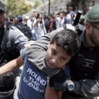 | Israeli security forces detain a Palestinian youth during a demonstration outside al Aqsa mosque in Jerusalems Old City on 17 July 2017 AFP | MR Online