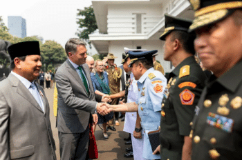 | Mixing it with the generals Indonesian Defence Minister Prabowo Subianto gives Australian Deputy Prime Minister and Minister for Defence Richard Marles the meet and greet treatment with the generals in Jakarta Indonesia in June 2023 Photo Jay Cronin Department of Defence | MR Online