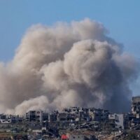 Smoke billows over Gaza (AFP or licensors)