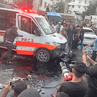 | Israel bombed three major Palestinian hospitals and an ambulance convoy Photo via Social Media | MR Online