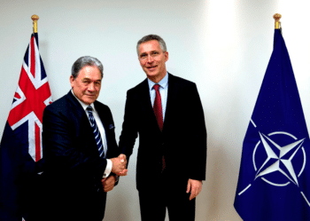 | New Zealands Winston Peters with NATO Secretary General Jens Stoltenberg in Brussels in 2018 Flickr NATO CC BY NC ND 20 | MR Online
