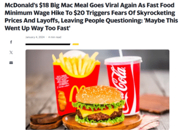 | Yahoo 1424 claims the report of a Connecticut McDonalds charging  for a Big Mac combo mealis not isolatedfailing to mention that the average price of a Big Mac combo meal in Connecticut is 79 | MR Online