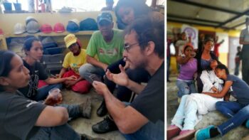 | Left a theater workshop with Douglas Estevam Right an Epic Theater scene Both in the Jorge Rodríguez Padre self construction project in Antímano Caracas cine escuela | MR Online