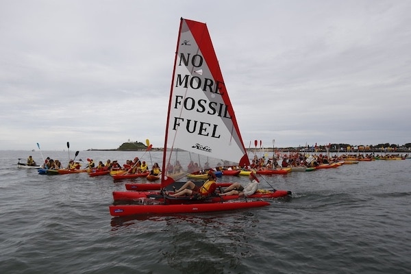 | No more fossil fuels PORT OF NEWCASTLE AUSTRALIA On May 8 over 2000 people shut down the worlds largest coal port For six hours no coal came in or out of the Port of Newcastle Hundreds of kayakers blocked the harbours entrance to any entering or exiting coal ships whilst another 60 walked onto and shutdown the only coal transport train line into the port | MR Online