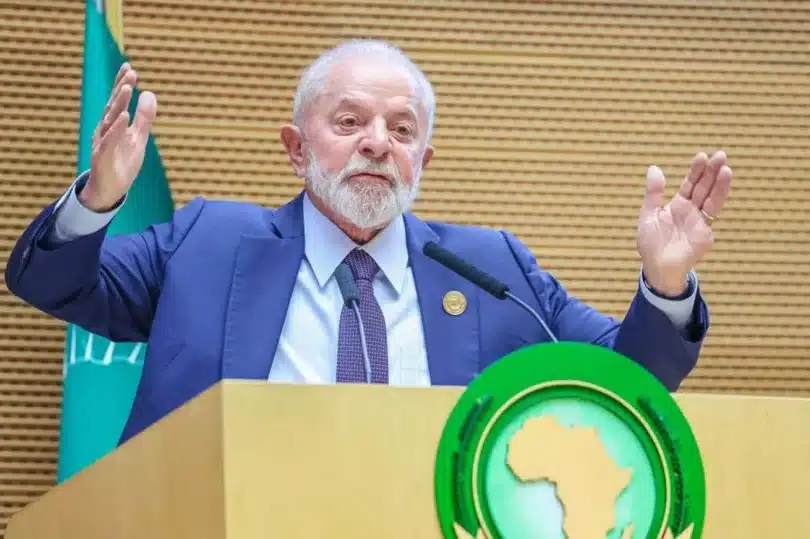 | Brazilian President Luiz Inacio Lula da Silva speaking during the opening ceremony of the 37th Session of the Assembly of the African Union AU at the AU headquarters in Addis Ababa on February 17 2024 Photo Brazilian Presidency | MR Online