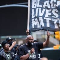 A Black Lives Matter protest in New York City in July 2020 CREDIT: Anthony Quintano