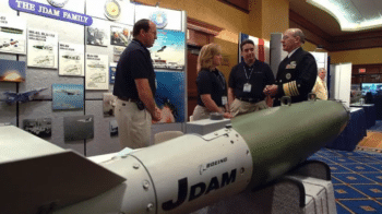 | A Joint Direct Attack Munition JDAM kit fixed to a bomb on display at the Navy Leagues 2003 Sea Air Space Exposition Source wswsorg | MR Online