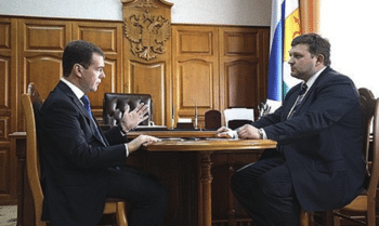 | Kirov Region Governor Nikita Belykh right meets with President Dmitri Medvedev May 2009 | MR Online