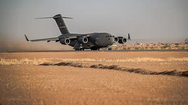 MR Online Part 13 | A Boeing C 17 Globemaster III takes off June 19th 2021 at Air Base 201 in Niger By US Air Force photo by Airman 1st Class Jan K Valle | MR Online