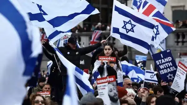 | Pro Israel supporters protest in Trafalgar Square London 14 January 2024 Henry NichollsAFP | MR Online