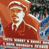 | Athletes march in a parade dedicated to the sixty third anniversary of the Great October Socialist Revolution 7 November 1989 The banner reads Let the name and exploits of the great Lenin live for centuries Photo IMAGO ITAR TASS | MR Online