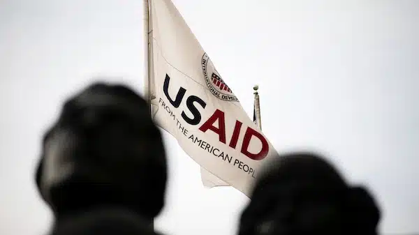 | An Agency for International Development flag flies in front of USAID headquarters in Washington DC Graeme Sloan | Sipa via AP | MR Online