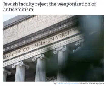 | Twenty three Jewish faculty members at Columbia published a joint op ed Columbia Spectator 41024 reminding President Shafik that labeling pro Palestinian expression as anti Jewish hate speech requires a dangerous and false conflation of Zionism with Jewishness of political ideology with identity | MR Online