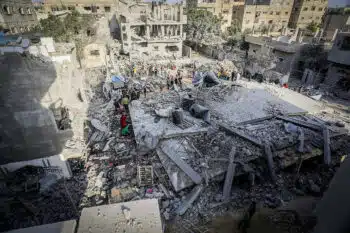 | Palestinians inspect their homes and try to rescue their relatives from under the rubble after an Israeli airstrike in the city of Rafah southern Gaza Strip October 22 2023 Abed Rahim KhatibFlash90 | MR Online