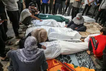 | Palestinians wait to receive the bodies of their relatives who were killed in Israeli airstrikes at Al Najjar Hospital in Rafah southern Gaza Strip November 7 2023 Abed Rahim KhatibFlash90 | MR Online