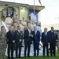 US President Joe Biden visiting Israel’s Department of Defence, who oversee the iron dome, in 2022 CREDIT: OFFICE OF THE PRESIDENT OF THE UNITED STATES