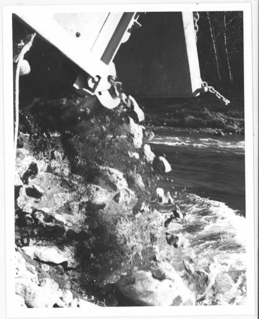 | Explosion for construction of the cofferdam between Sheek Island and Barnhart Island 1954 06 Lost Villages Museum Collection | MR Online