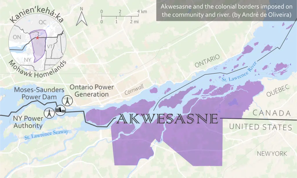 | Akwesasne and the colonial borders imposed onthe community and river by André de Oliveira | MR Online
