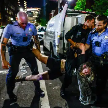 | A protester is arrested at S 34th St near the University of Pennsylvania campus in Philadelphia May 17 2024 Steven M Falk | AP | MR Online