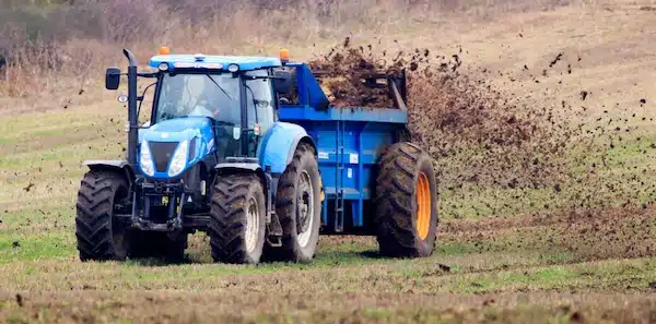 | A farmer spreading fertiliser on a field in North Yorkshire March 10 2021 | MR Online