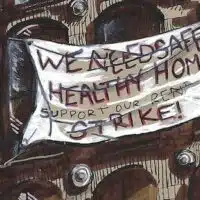 | Tenants rent strike banners on the Cargill Falls Mill | MR Online