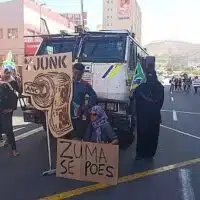 | Anti Zuma protestors in Cape Town complaining of the junk status that South African debt became valued at during the Zuma presidency The term se poes is a slang insult in Cape Town 7 April 2017 | MR Online