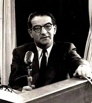 | Kastner in the early 1950s at Kol Yisrael the official Israeli state radio station where he hosted a program in Hungarian Wikimedia Commons Public domain | MR Online