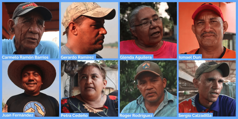 | Carmelo Ramón Barrios is a Pancha Vásquez parliamentarian and small scale rancher | Gerardo Ramírez spokesperson for the Pancha Vásquez Commune and cattle rancher | Glenda Aguilera is part of the Pancha Vásquez Commune and a producer of artisanal foods | Ismael Dun is a Pancha Vásquez parliamentarian and small scale rancher | Juan Fernández is a communal parliamentarian and one of the founders of Pancha Vásquez Commune| Petra Cedeño is a parliamentarian at Pancha Vásquez Commune and cattle rancher | Róger Rodríguez is a cattle rancher in the Pancha Vásquez Commune | Sergio Calzadilla is a Pancha Vásquez parliamentarian and works at El Reencuentro Milk Collection Center Rome Arrieche | MR Online