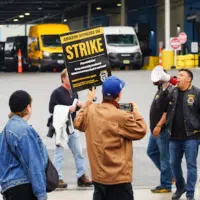 | After organizing a unit of delivery drivers in California the Teamsters have extended picket lines to Amazon facilities across the country If were going to bring Amazon to the table we need to build a national movement of Amazon workers who are strike ready said Connor Spence whos running for president of the ALU Trying to build that without some kind of institutional backing is a long shot Photo Amazon Teamsters | MR Online
