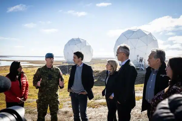 MR Online | Prime Minister Justin Trudeau welcomes NATO Secretary General Jens Stoltenberg to Nunavut in the summer of 2022 It was the first time that a NATO secretary general had visited Canadas Arctic Photo courtesy Jens StoltenbergX | MR Online