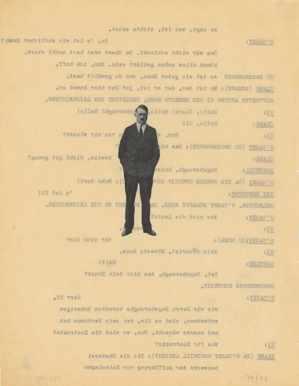 | Bertolt Brecht from The Resistible Rise of Arturo Ui manuscript 1941 Courtesy the Bertolt Brecht Archive Akademie der Künste Berlin BBA 0174042 | MR Online