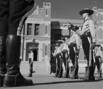 | RCMP officers during weapons inspection 1957 Photo courtesy Library and Archives Canada MIKAN No 4949181 | MR Online
