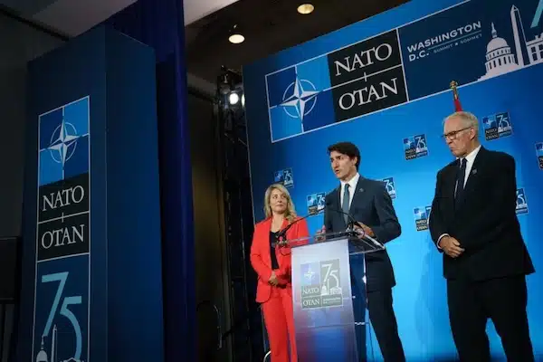 | At NATOs 75th Anniversary Summit in Washington DC Prime Minister Justin Trudeau pledged to increase Canadas military spending to hit NATOs defence spending target by 2032 Photo courtesy Justin TrudeauX | MR Online