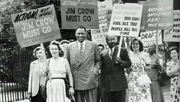 MR Online | Paul Robeson at a Civil Rights Congress protest in front of the White House in Aug 1948 Credit FlickrWashington Area Spark | MR Online