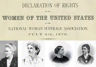 | Four of five women who delivered the declaration L R Matilda Joslyn Gage Lillie Devereux Blake Susan B Anthony and Phoebe Couzins | MR Online