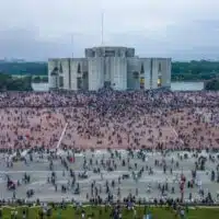 Anti-government protestors in Dhaka, August 5, 2024