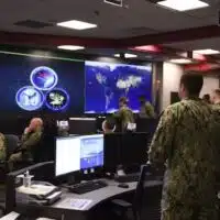 US soldiers at the Fleet Operations Center of the US Fleet Cyber Command headquarters. Photo: US 10th Fleet.