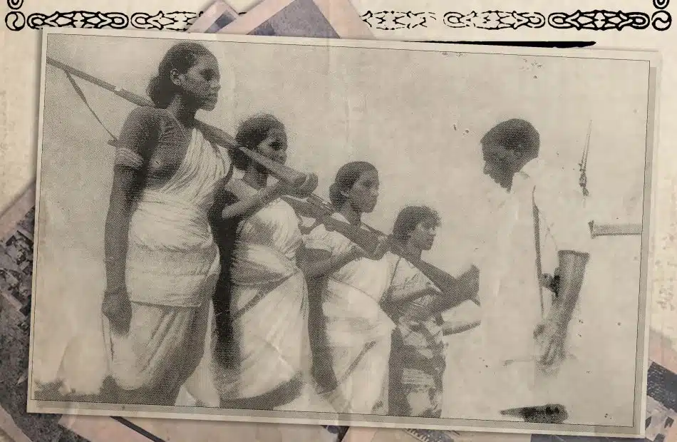 | Mallu Swarajyam a communist revolutionary hero left with other women fighters of the armed struggle in the late 1940s Credit Sunil Janah | MR Online