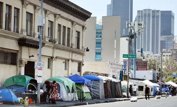 | An encampment in Los Angeles | MR Online